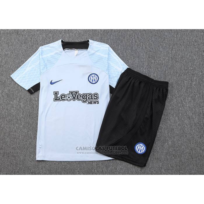 Fato de Treino Inter de Milao Manga Curta 2023-2024 Azul - Calcas Curta